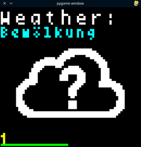 Screenshot of weather widget